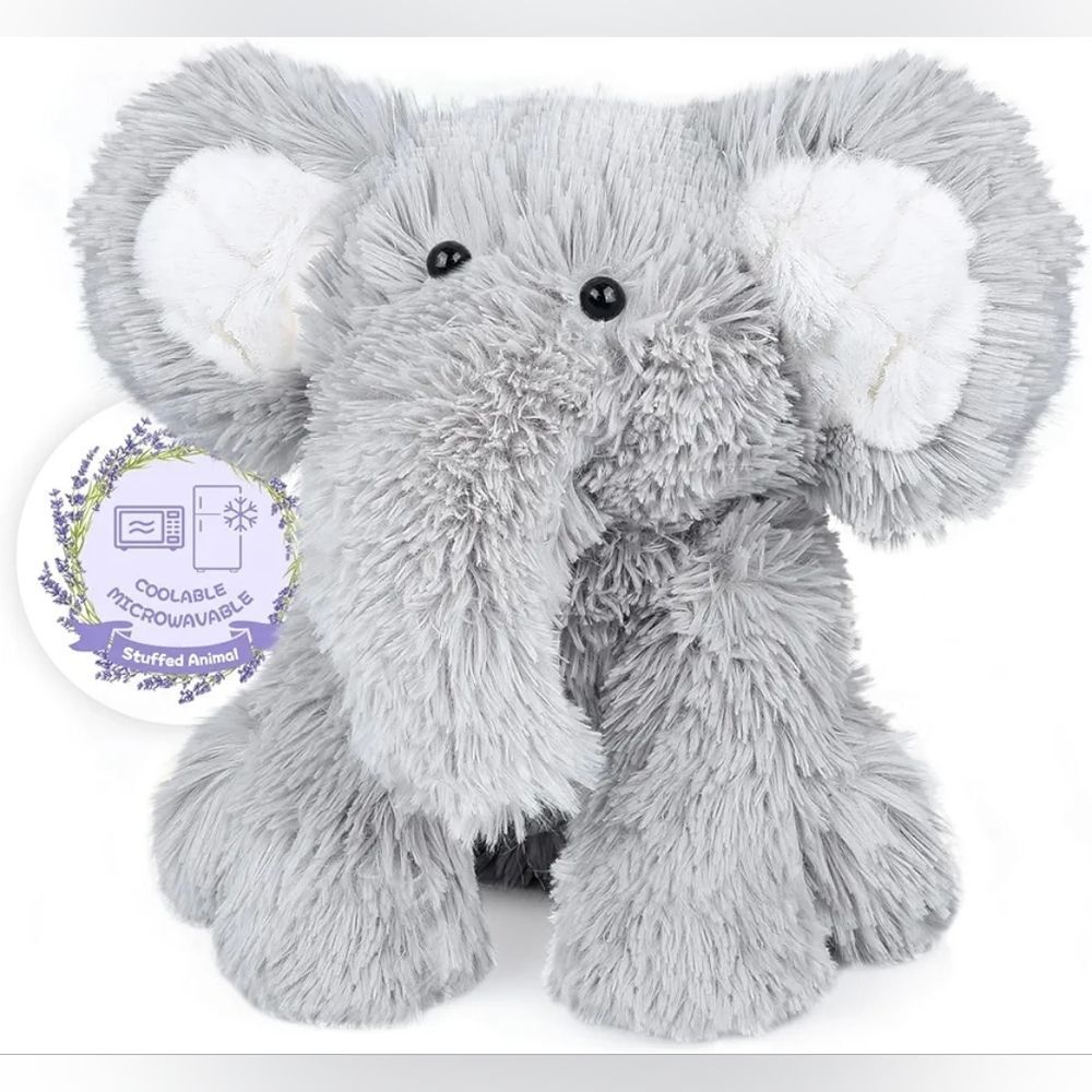 SuzziPals Warming Elephant Stuffed Animals, Microwavable Stuffed Animal Heating